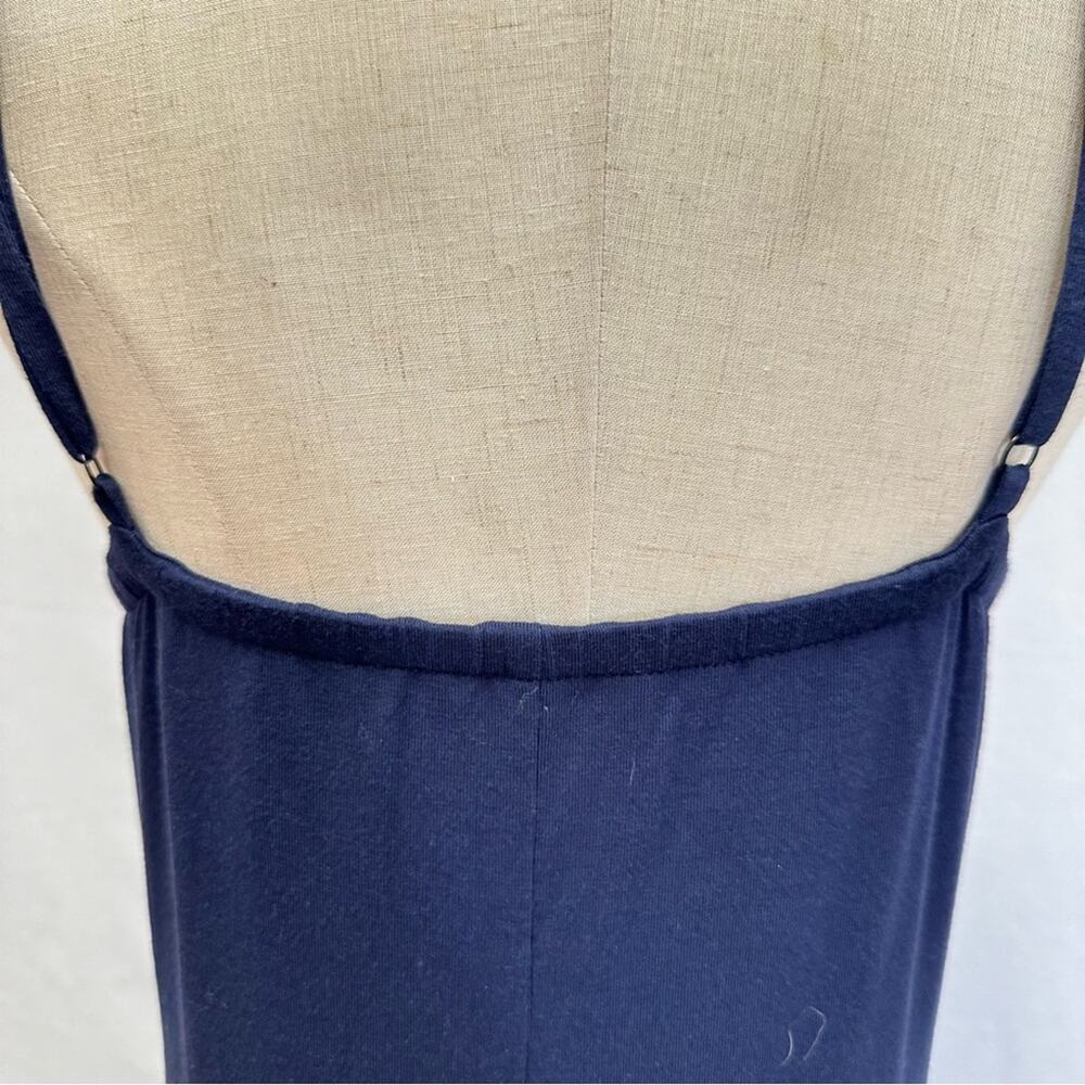 Lou & Grey‎ Signaturesoft navy stretch jersey knit midi dress size medium - Picture 10 of 14